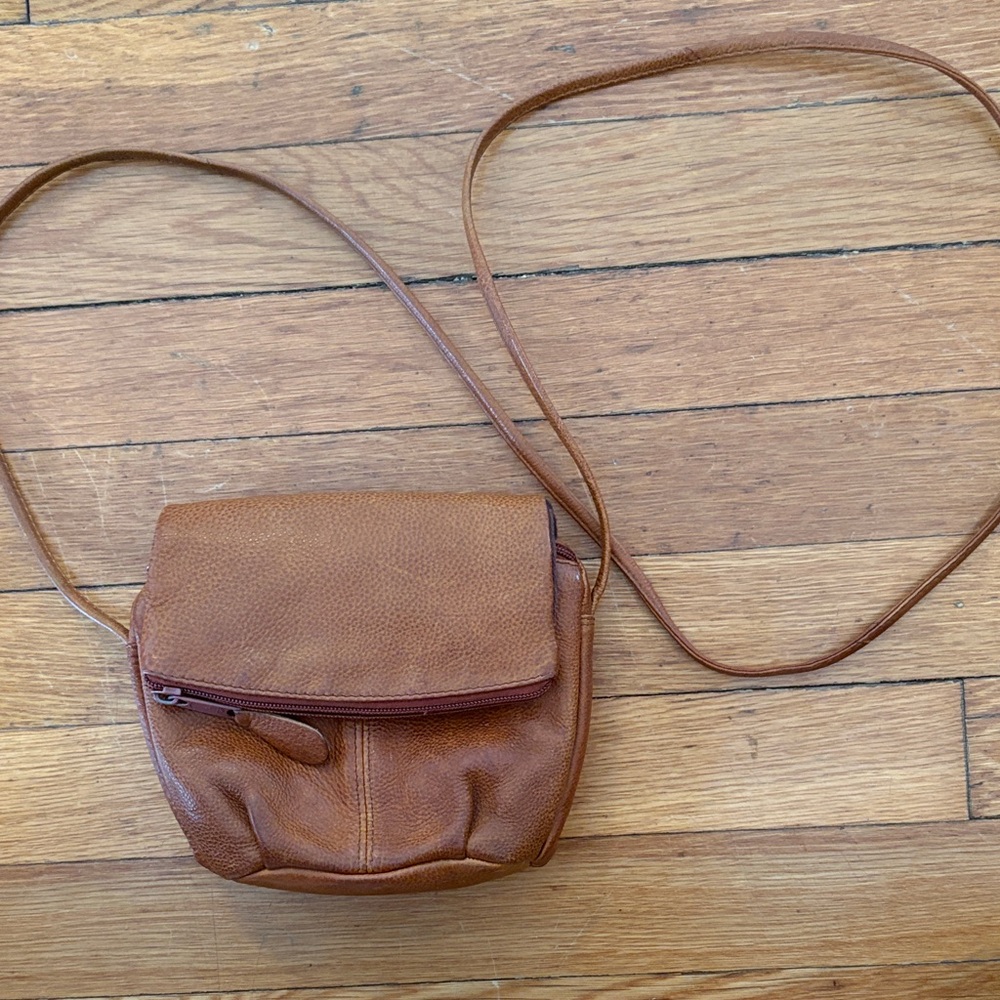 Brown Genuine Leather Crossbody Bag